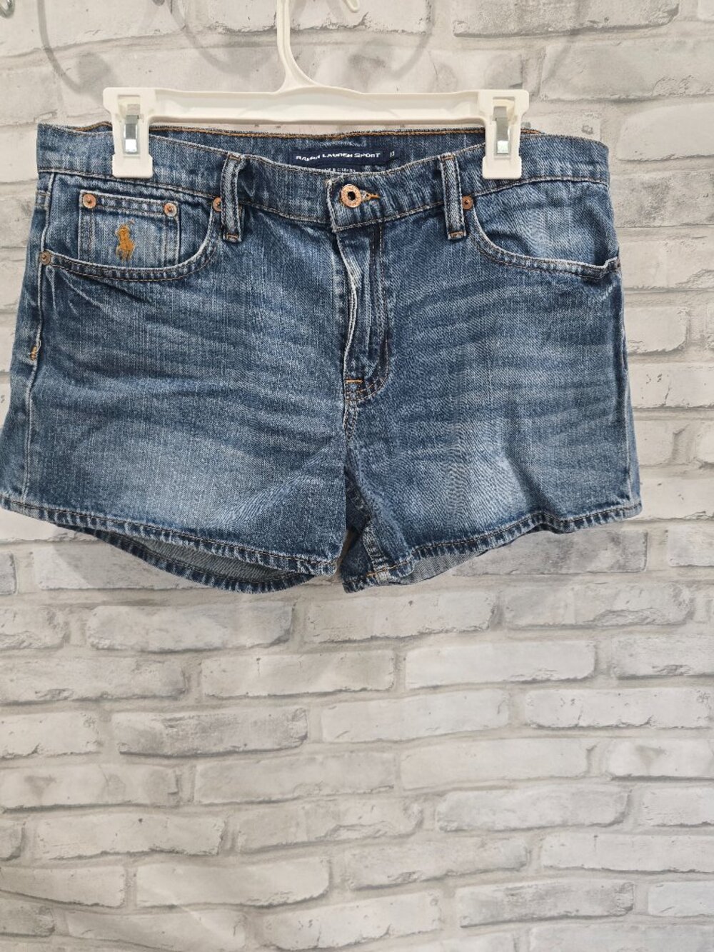 Ralph Lauren Sport Dark Wash Denim Jean Shorts Womens Size 10